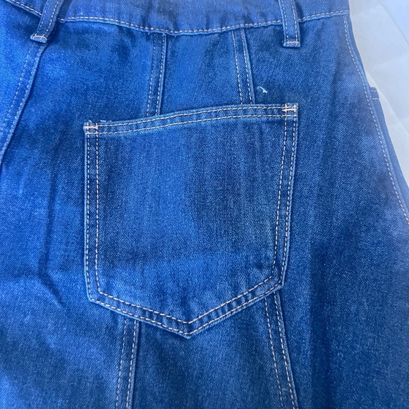 Polagram Dark Blue A-Line Skirt Denim XL nwt - Picture 3 of 10